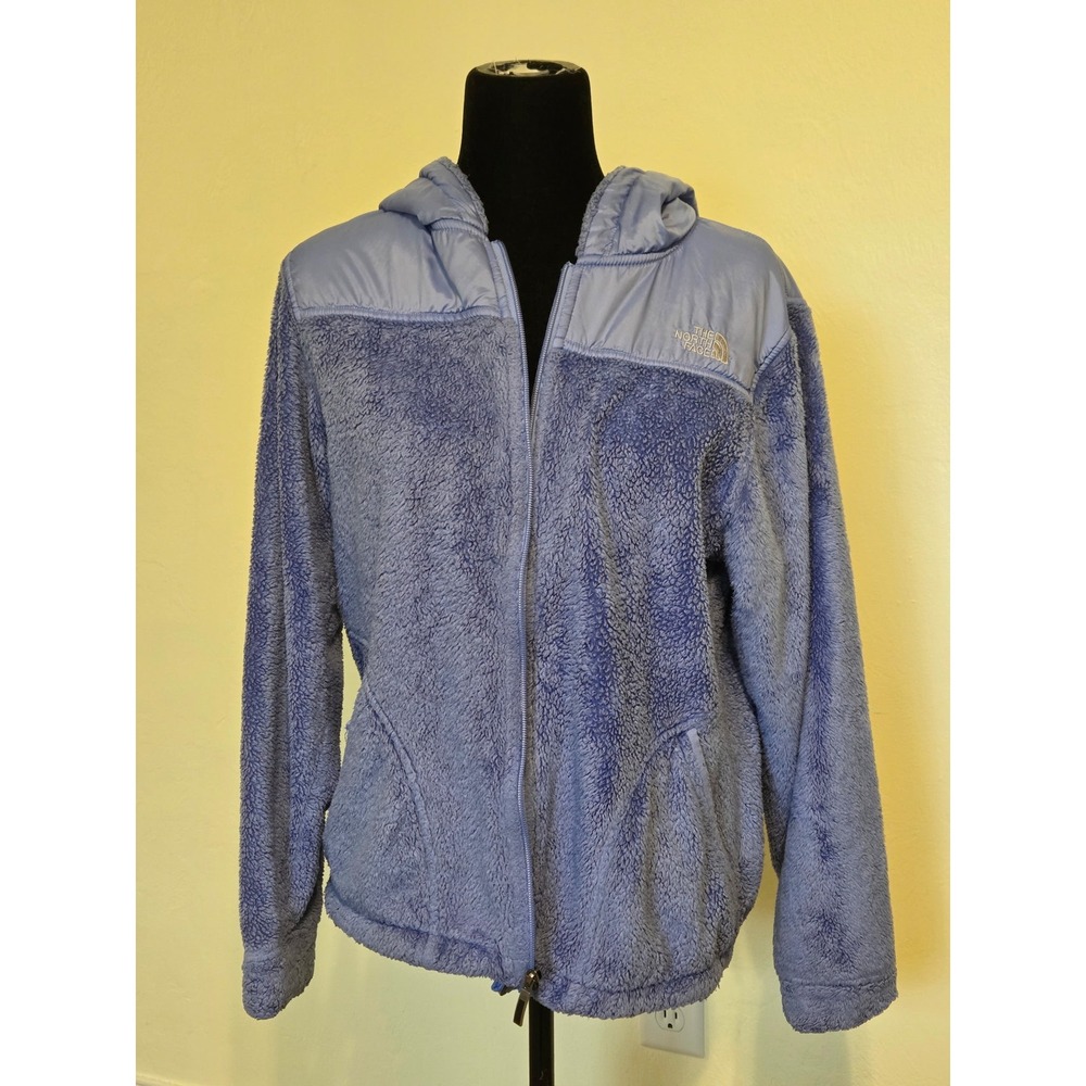 The North Face Osito Fleece Jacket Hoodie Women's Size Large Lavender Zip Up